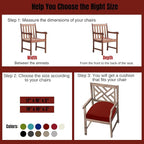 idee-home Outdoor Chair Cushions Set of 4, Thick 19" x 19" x 3" Patio Chair Cushions for Outdoor Furniture Waterproof with Ties, Outdoor Seat Cushion, Chair Pads Dining Chair Spice