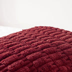Fancy Homi Burgundy Long Body Lumbar Decorative Throw Pillow Covers 20x54 Inch for Bed Couch Bedroom Bench, Soft Corduroy Rectangle Solid Pillow Case, Rustic Farmhouse Boho Room Decor