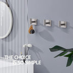 KOKOSIRI Robe Hook Bathroom Towel Coat Hooks for Bath Kitchen Wall 3 Pack Brushed Nickel Stainless Steel B1013BR-P3