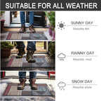 CHICHIC Welcome Door Mat 18x 30 Inch Front Doormat Outdoors for Home Entrance Outdoors Mat for Outside Entry Way Doormat Entry Rugs, Heavy Duty Non Slip Rubber Back Low Profile, Heart