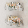 Corner Shower Caddy Suction Cup Bathroom Shower Organizer for Bathroom Storage Home Decor & Kitchen No Drilling Capacity Removable and Reusable Shower Shelves for Inside. (clear, corner)