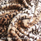 Faux Fur Throw Pillows, Set of 2 Decorative Square Couch Pillow Covers, Leopard Cheetah Print Luxury Soft Plush Animal Pillowcase for Sofa, Bedroom Living Room Decor, 18x18, Brown