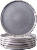 AmorArc Dinner Plates Set of 6, 10.5 Inch Reactive Glaze Ceramic Plates Set, Microwave, Dishwasher Safe, Scratch Resistant, Modern Large Dinnerware Dishes Set Kitchen Stoneware Plates