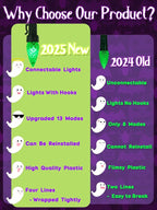 Upgraded 250 LED C6 Connectable Halloween String Lights, 82FT Purple and Green Lights, Waterproof Fairy Twinkle Light Plug in with 13 Modes & Timer for Outdoor Indoor Party Tree Halloween Decorations