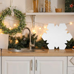 Snowflake Marble Cheese Board Charcuterie Cutting Tray Christmas Snowflake Marble Serving Decorative for Decoration Charcuterie Kitchen(White)
