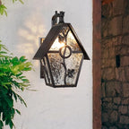 Rustic Outdoor Wall Lanterns Oil Rubbed Brown Exterior Wall Mounted Sconce Light Designer Style with Water Glass Outdoor Light Fixtures for Home Patio Garden Garage Farmhouse Porch
