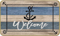 Mingnei Nautical Rug, Outdoor Welcome Mat, Blue Boat Floor Mat for Indoor/Outdoor 30 x 17