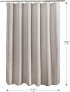 AmazerBath Waffle Shower Curtain 78 Inches Long, Khaki Shower Curtain Fabric Heavy Duty 240GSM, Hotel Quality Bathroom Shower Curtains Tan, Hooks not Included, 72 x 78 Inches