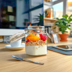 ComSaf Small Glass Jars with Airtight Lid Set of 6, Spice Jars 8 oz, Mason Jars 8 oz, Small Canning Jar, 8oz Jars with Lids for Kitchen, Jam, Jelly, Honey, Herb, Candy, Beans, Dessert, Sugar, Parfait