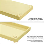Vanity and Bathroom Tray, 11.8" ABS Countertop Organizer,Waterproof Vanity Tray for Toilet Tank,Perfume,Soap,Keys,Bathroom Accessories,Kitchen and Bath Trays,Non Slip Small Trays,Gold