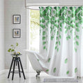 Fabric Shower Curtain, Green Watercolor Eucalyptus Leaves Shower Curtain for Bathroom, 72" W x 72" H