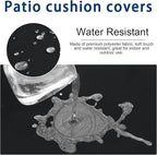 14 PCs Patio Cushion Covers for 7 PCs Outdoor Furniture Sectional Seating Sets Water Resistant Plus 2 Throw Pillows (Black, 23.6(L)*23.6(W)*4.33(T) inches)