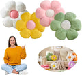 Flower Pillows Flower Shaped Throw Pillow Cute Daisy Pillows Seating Cushions for Adults Kids Home Bedroom Sofa Chair Couch Decor (4pcs White/Pink/Yellow/Green, 15.74 inch)