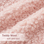 MIULEE Pack of 2 Pink Throw Pillow Covers 18x18 Inch Faux Fur Decorative Sherpa Boucle Pillow Covers Fuzzy Accent Soft Sheepskin Fleece for Boho Home Decor Couch Living Room Bed Valentines Day