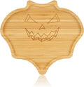 WILLKOMMEN Halloween Serving Platter, Bat Shaped Charcuterie Board, Bamboo Serving Tray 10" x 9" for Party Child Spooky Cheese Appetizer Board Serving Dishes Plate for Snacks, Candy, Cookies