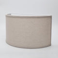Yosoan 2-Light Double Lamp Semicircle Fabric Shades, Linen Fabric Lampshade 2 Bulbs for Wall Sconce Lamp Replacement for Stairwell Bedside Hallway Home Decor(Linen)