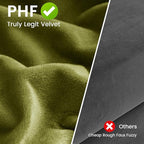 PHF Super Soft Velvet Throw Pillow Covers, 24"x24", No Insert, 2 Pack Color Gradient Cushion Covers, Ultra Soft Cozy Square Shell for Home Decorative, No Shedding, No Pilling, Olive Green