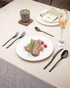 Lemeya 20-Piece Black Silverware Set for 4,Modern 18/10 Stainless Steel Flatware Set,Luxury Cutlery Set,Unique Utensils Set for Restaurant,Spoons and Forks Set,Mirror Polished,Dishwasher Safe