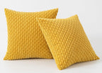 Kevin Textile Throw Pillow Covers Soft Corduroy Decorative Set of 2 Boho Striped Pillow Covers Pillowcases Farmhouse Home Decor for Couch Bed Sofa Living Room 22x22 Inch Mustard Yellow