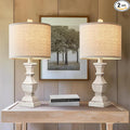 PoKat 20.5" Retro Table Lamps Set of 2 Nightstand Lamp for Bedroom Vintage Rustic Table Lamps for Living Room Traditional Nightstand Bedside Lamps, Suitable for Small Place