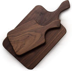 Brazos Home Dark Walnut Wood Cutting Board for Kitchen, Seasoned, Chopping Board, Wood Cheese Board, Charcuterie Platter, Ideal for Serving or Chopping Fruit, Vegetables, Cheese or Meat, 16 x 8, Large