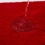 Microfiber Bathroom Rugs and Mats Sets 2 Piece,Non-Slip Bath Rugs, Machine Washable Absorbent Bath Mats for Bathroom Floor, Shower (Red, 16''x24'' Plus 20''x32'')