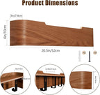 Coat Hooks Wall Mount with Shelf, 5 Hidden Hooks, 20.75 Inch Entryway Organizer for Coats, Hats, Bags, Keys, Decorative Wall Hooks (Brown, 5 Hooks)