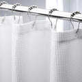 AmazerBath Waffle Shower Curtain White, Stall Shower Curtain, Heavy Duty Fabric Shower Curtains, Hotel Quality Bathroom Shower Curtains, 54 x 78 Inches