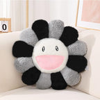 Flower Pillow, Flower Shaped Throw Pillow, Flower Face Floor Cushions Floor Pillow, Colorful Sunflower Plush Pillow, Cute Room Decor Decorative Pillows for Sofa Bedroom Car (40cm/15.7in)