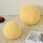 Ball Pillow, Decorative Round Pillow for Couch n, Circle Throw Pillows, Perfect Ball Pillows for Couch, Stylish Decorative Pillows, Versatile Round Throw Pillow (Goose Yellow, Mini-8.6 Inches)