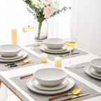 AmorArc Ceramic Dinnerware Sets,Handmade Reactive Glaze Stoneware Plates and Bowls Sets,Highly Scratch Resistant | Dishwasher & Microwave Safe Dishes Set,Service for 8 (24pc)