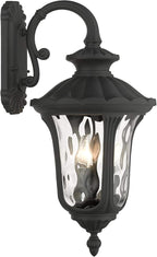 Livex Lighting 7857-14 Oxford 3 Light Outdoor Wall Lantern, Black, 22.5 in x 11 in x 22.5 in
