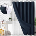 LaCyan 3 in 1 Waterproof Waffle Weave Shower Curtain and Clear Liner Set with 12 Stainless Steel Hooks Double Sided for Bathroom 72 Inches Heavy Duty Polyester Fabric Shower Curtains 72x84