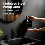 MaisoNovo Shampoo and Conditioner Dispenser - Shower Soap Dispenser Wall Mounted - 16.9 fl oz Set of 2 Black Plastic Bottles Black Pumps - 2 Chamber No Drill