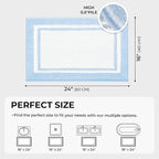 GRANNY SAYS Microfiber Bathroom Rugs Non Slip Washable, Water Absorbent Bathroom Mats for Tub Non Slip, Soft Bath Mats for Floor & Shower, Bath Rug, 16" x 24", Black Bath Rug, Baby Blue