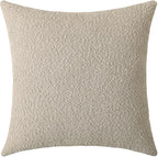 Jeneoo Light Grey Decorative Square Thick Accent Throw Pillow Covers Fine Textured Boucle Couch Cushion Case for Sofa Decor, Set of 1, 24 x 24 Inch