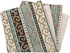 16 x 16 Inches Decorative Throw Pillow Covers Turquoise and Black - Kilim Pillows, Boho Room Decor for Couch, Bohemian Outdoor Case for Farmhouse, Oriental, Southwestern