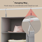 Vailando 6-Tier Hanging Shelves for Closet, Two 3-Shelf Hanging Closet Organizer w/ 4 Side Pockets and 3 Drawers, Combinable for Dorm Wardrobe Organizer and RV Storage and Organization