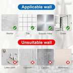 Suction Cup Hooks for Shower Towels Robes, Heavy Duty Wreaths Hangers Hooks Stainless Steel, No Drill on Smooth Wall,Glass,Mirror, Tile in Bedroom Kitchen to Hang Swimsuit Washcloths (4, Gold)