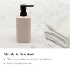 ZCCZ Beige Bathroom Accessory Sets, 4 Pieces Bathroom Accessories Complete Set Vanity Countertop Accessory Set, Includes Lotion Dispenser Soap Pump, Tumbler, Toothbrush Holder and Tray