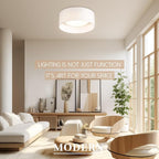 Hamilyeah Flush Mount Ceiling Light Fixture 10 inch, 15W LED Ceiling Light with Fabric Shade, Modern Hallway Lighting Fixtures Ceiling Mount, Drum Bedroom Lights for Ceiling 3CCT