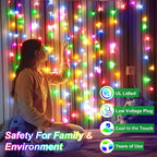 340 LED 90FT Christmas String Lights Outdoor, 12 Pro Modes and Timer Memory & Brightness, Plug in Outdoor Waterproof Clear Wire Twinkle Light for for Xmas Yard Tree Wedding Party Decor (Multicolor)
