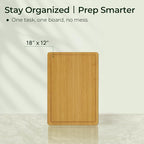 Kitchen Essentials Natural Bamboo Cutting Board XL With Durable, Knife-Friendly Surface & Deep Juice Groove – Perfect For BBQ(Pre Oiled, Natural)