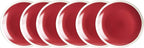 Rock Ridge Speckled Stoneware Dinnerware Set (18pc Set, Garnet and Ivory)