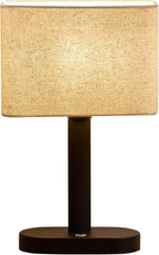 12.6" Cordless Touch Table Lamp, 5200mAh Rechargeable Desk Lamp, Stepless Dimming Modern Bedside Lamps with 3000K Warm Light LED Bulb, Nightstand Lamps for Study, Bedroom, Living Room, Office