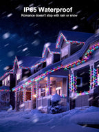 300 LED Christmas Lights Outdoor, 115FT Multicolor Christmas Tree Lights with Remote Control, 8 Modes Fairy Light Plug in Outside IP65 Waterproof for Xmas Tree Patio Bedroom Holiday Party Wedding