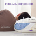 HOMELAB Adjustable Shredded Memory Foam Body Pillow, Cooling Long Pillow with Washable Cover, Full Support for Side Sleepers, Back, Hip & Leg Comfort, 1 Pack 20"x52"