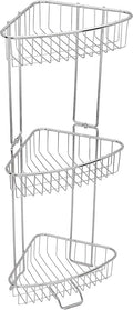 ToiletTree Products Stainless Steel Floor Shower Caddy - Corner Caddy Shelf for Bathroom and Bath Storage - Rust-Proof Caddy for Shampoo, Soap, and More