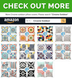 Cirzone Outdoor Pillow Covers Set of 4 Geometric Patterns Waterproof Throw Pillow Covers 18x18 inch Boho Decorations for Funiture Patio Garden Home