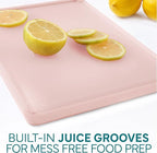 COOK WITH COLOR Extra Large Cutting Board Set, Jumbo-Sized Boards with Rubber Border for Enhanced Cooking Experience, 3-Piece, Teal